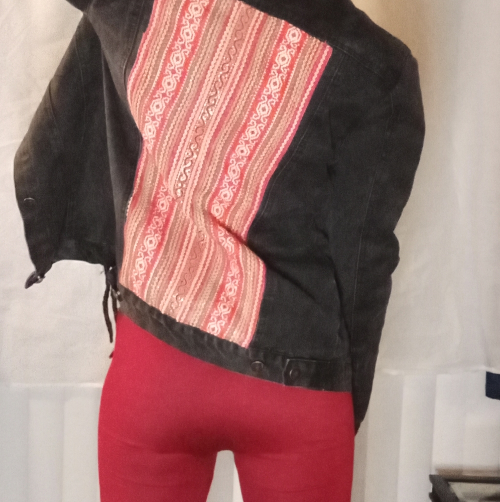 Denim black Hmong jacket